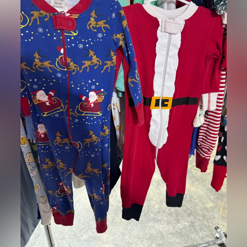 12-18 month Christmas Santa sleeper and blue reindeer sleeper 18-24